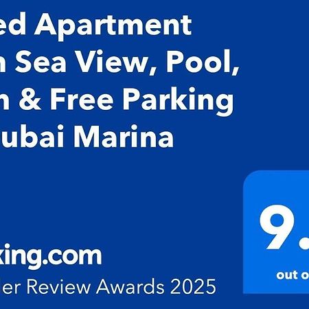1 Bed Apartment With Sea View, Pool, Gym & Free Parking In Dubai Marina Eksteriør billede
